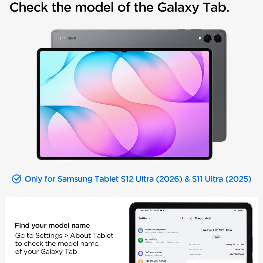 Husa de protectie tableta Spigen Liquid Air Folio compatibil cu Samsung Galaxy Tab S12 Ultra / Tab S11 Ultra, Negru