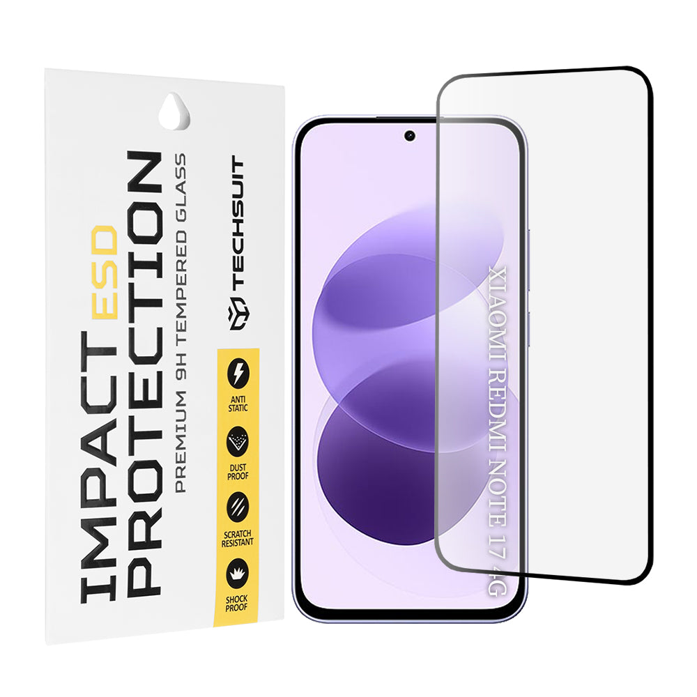 Folie de protectie Techsuit ESD Glass compatibil cu Xiaomi Redmi Note 17 4G / Redmi Note 17 5G, Negru