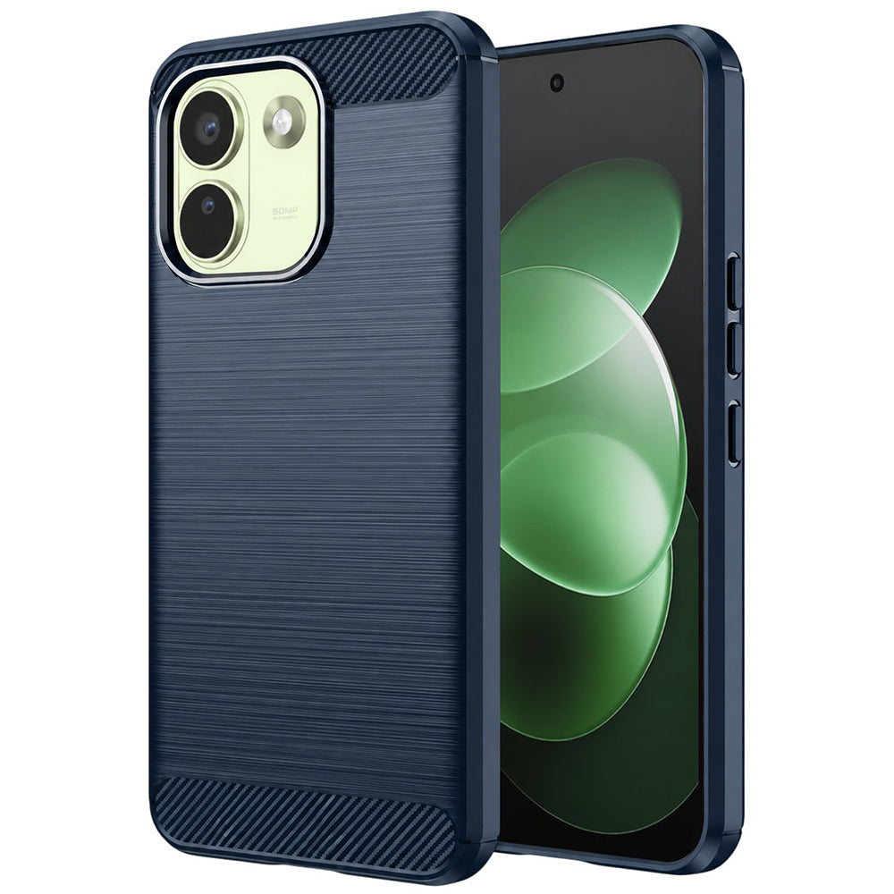 Husa de protectie Techsuit Carbon Silicone compatibil cu Xiaomi Redmi Note 17 Pro Max, Albastru