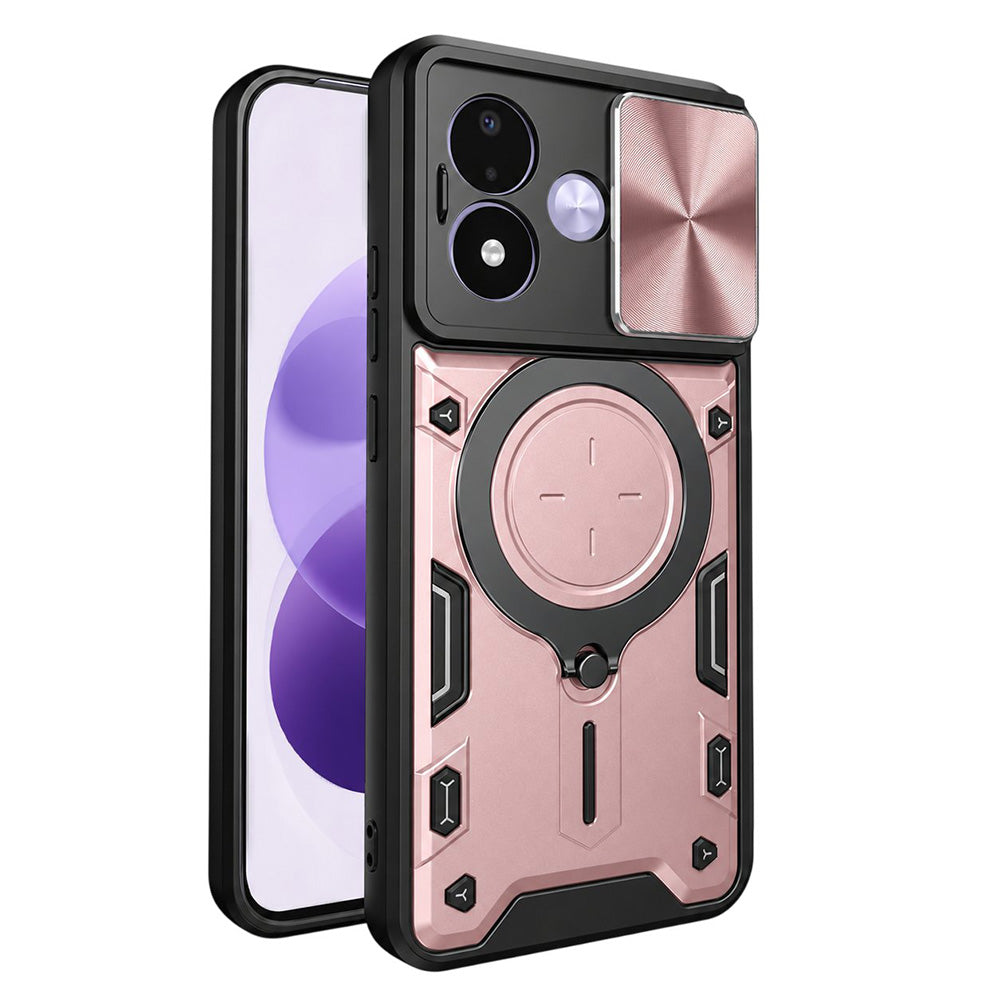 Husa de protectie Techsuit CamGuard Pro compatibil cu Xiaomi Redmi Note 17 4G / Redmi Note 17 5G, Roz Auriu