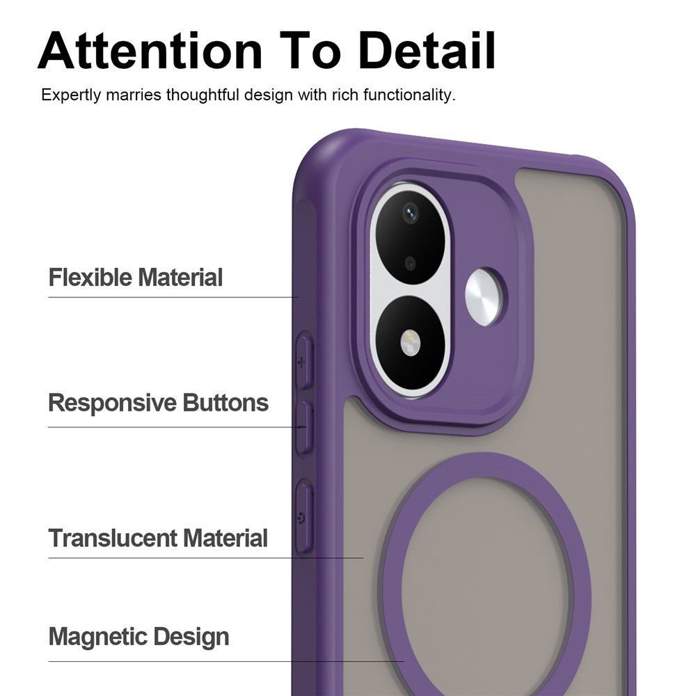 Husa de protectie Techsuit HaloFrost II cu inel magnetic compatibil cu Xiaomi Redmi Note 17 4G / Redmi Note 17 5G, Mov