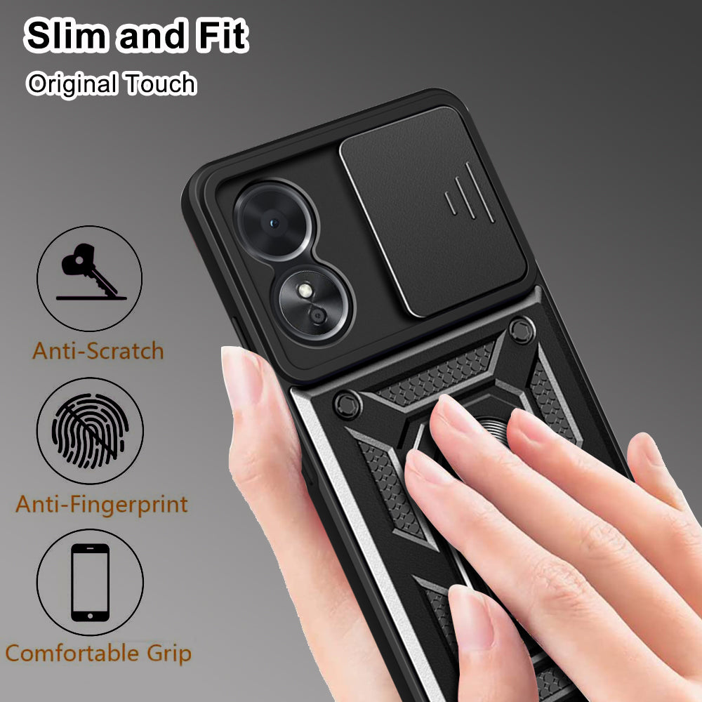 Husa de protectie Techsuit CamShield Series compatibil cu Oppo A58 5G / A78 5G, Negru
