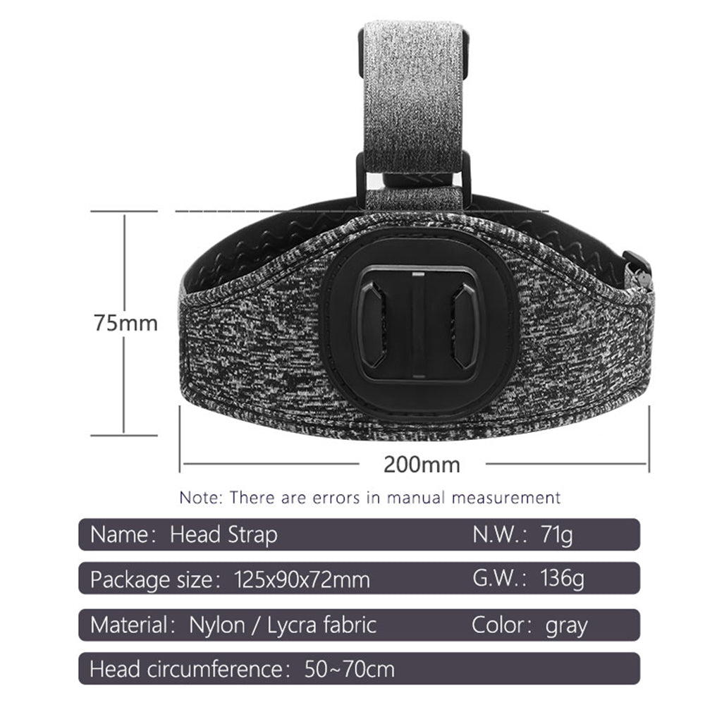Suport Techsuit GoPro (JX-003), Headband with Magnetic Base, Gri