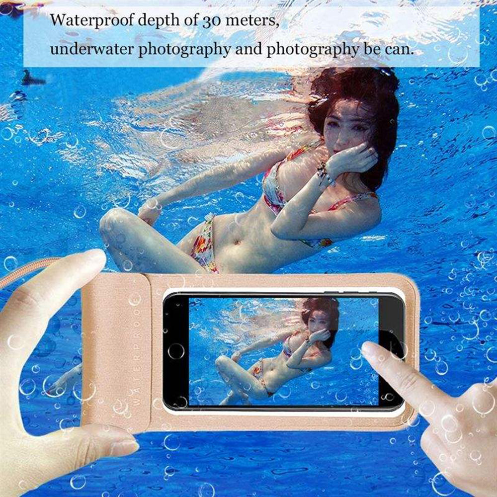 Techsuit Waterproof Case (TWC1), for Phones with max. 6.8", IPX8, 30m, Cyan