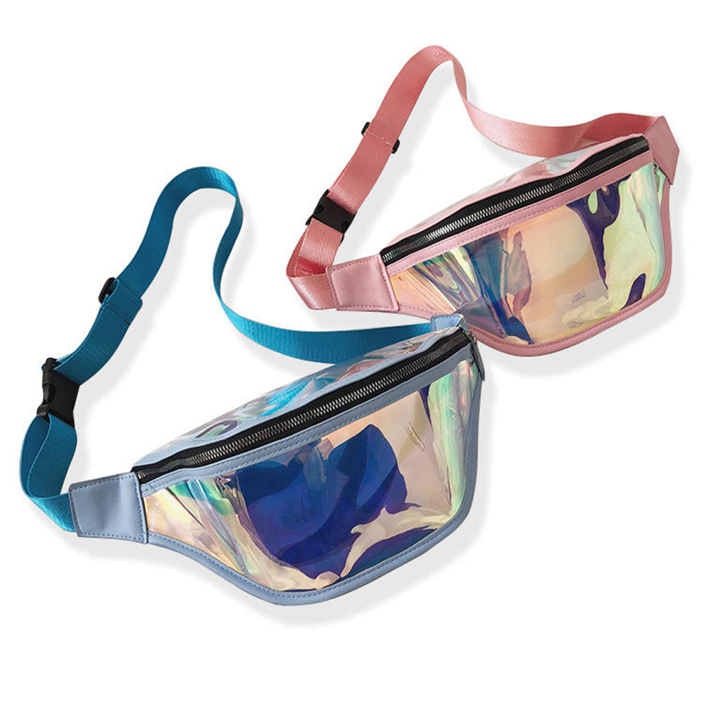 Techsuit Casual Waist Bag (CWB2), Transparent, with Belt for Recreational Activity, Fitness, Roz