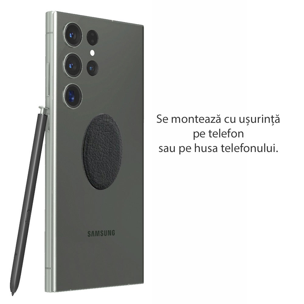 Suport Techsuit (set de 2) Metal Plate (MP02), with PU Leather Cover, Negru