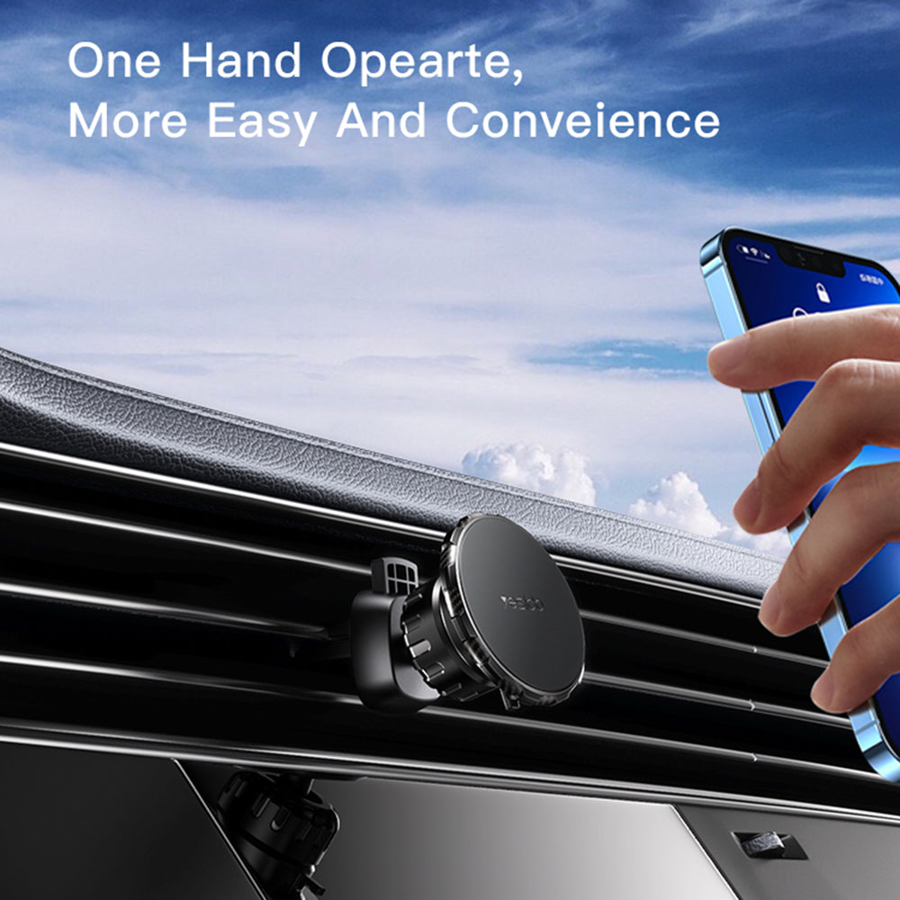 Suport Yesido (C160), for Dashboard, Air Vent, 360 Degree Multi-Angle Adjustment, Negru