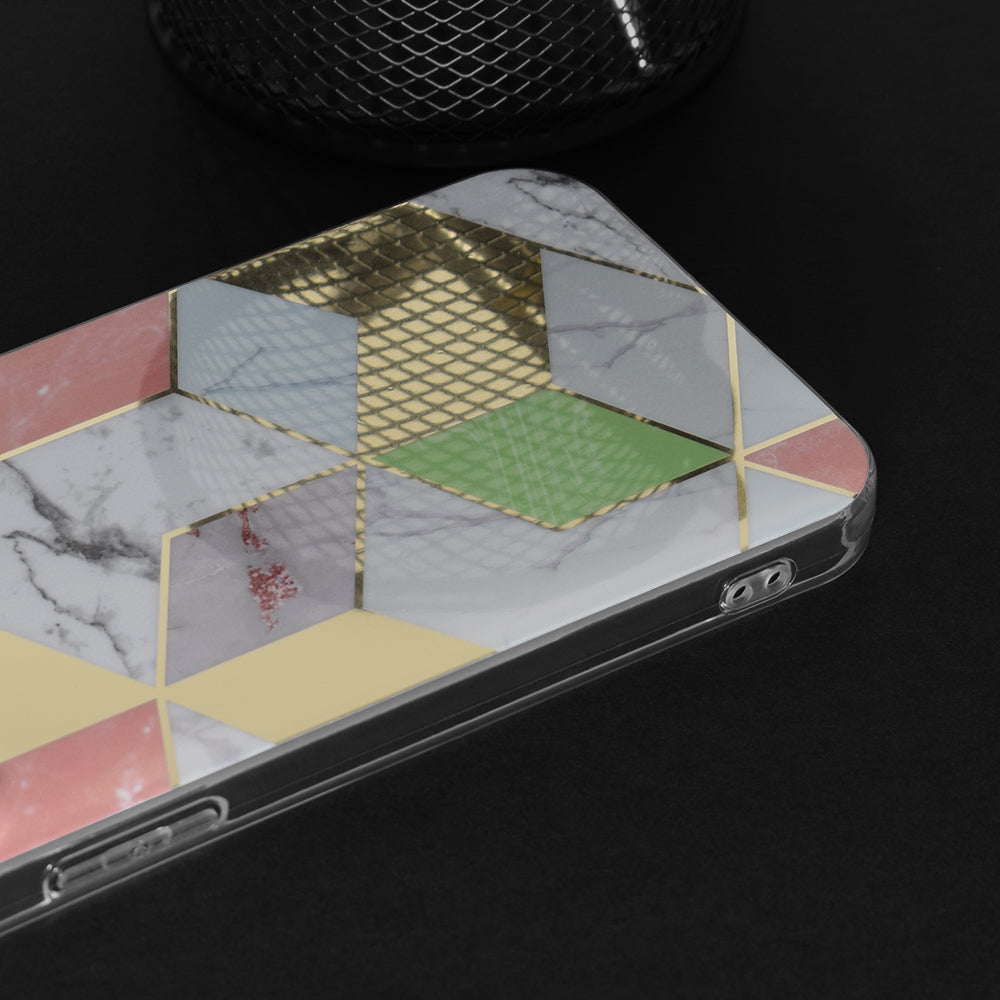 Husa de protectie Techsuit Marble Series compatibil cu iPhone 15 Plus, Mov Hex