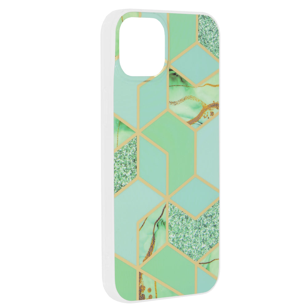 Husa de protectie Techsuit Marble Series compatibil cu iPhone 15 Plus, Verde Hex