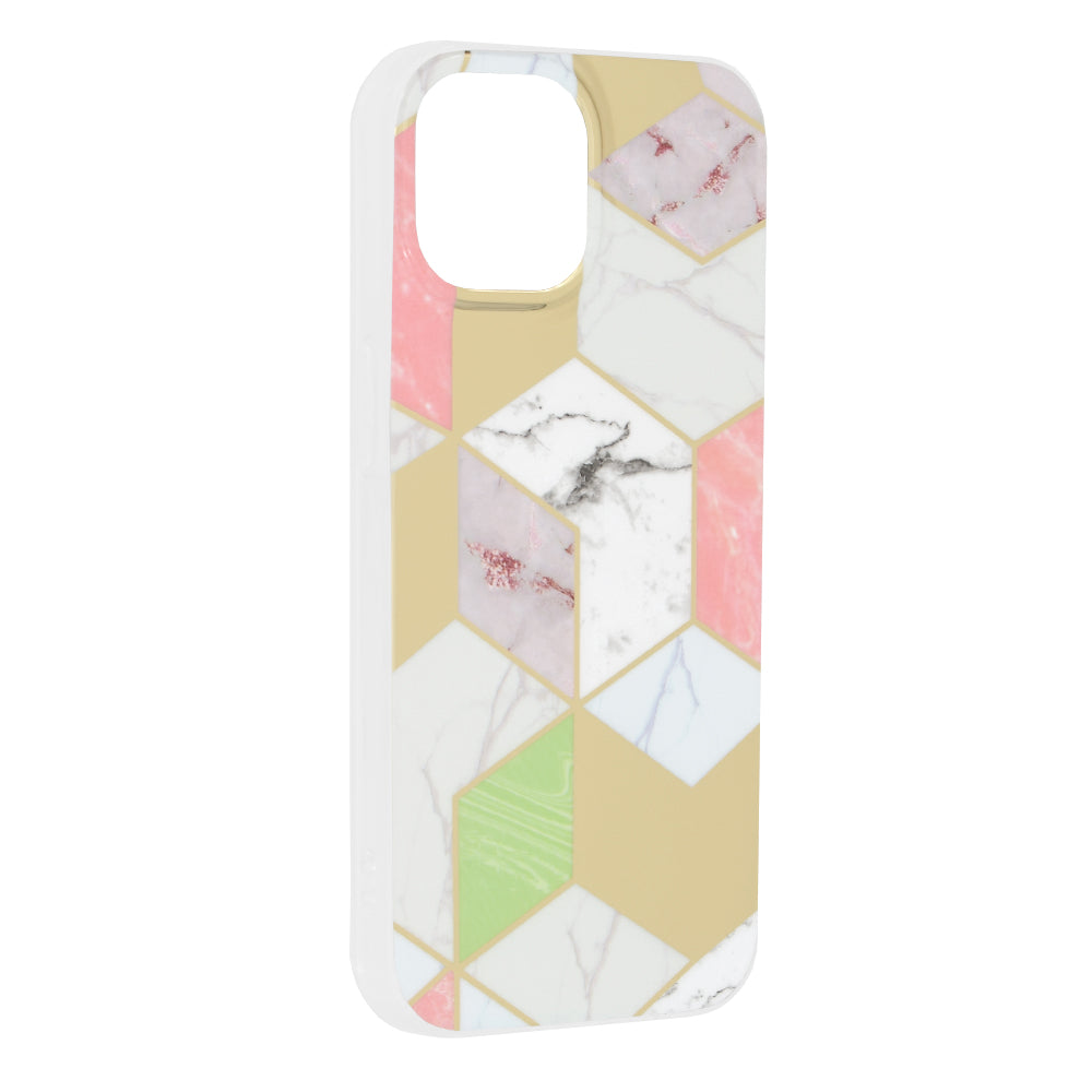 Husa de protectie Techsuit Marble Series compatibil cu iPhone 15, Mov Hex