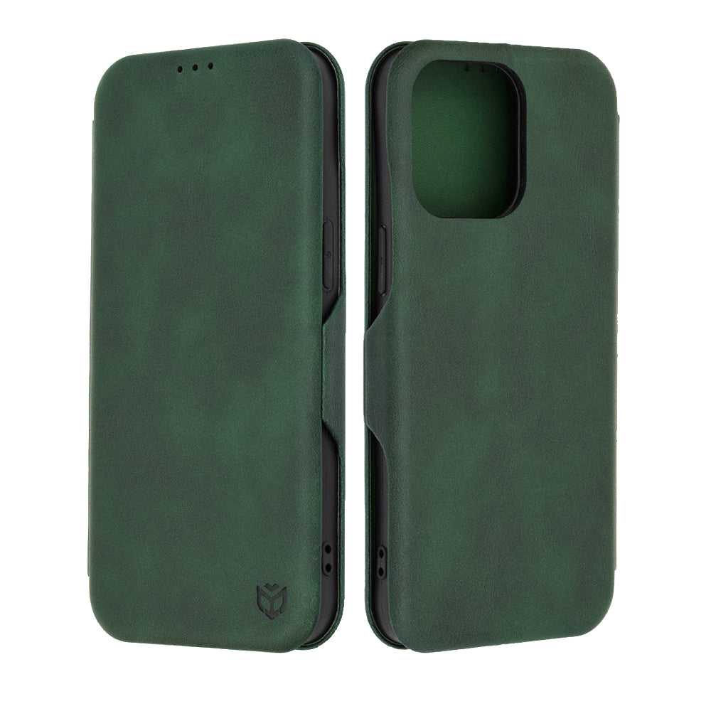 Husa de protectie Techsuit Safe Wallet Plus compatibil cu iPhone 15 Pro Max, Verde