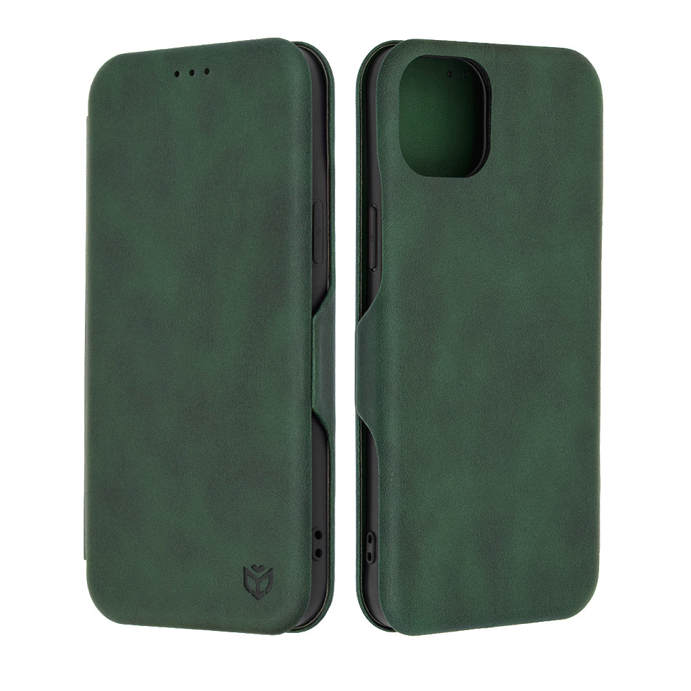 Husa de protectie Techsuit Safe Wallet Plus compatibil cu iPhone 15 Plus, Verde