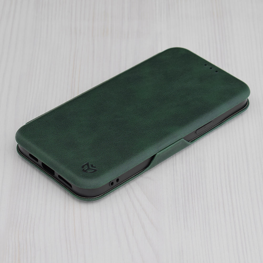Husa de protectie Techsuit Safe Wallet Plus compatibil cu iPhone 15 Pro, Verde