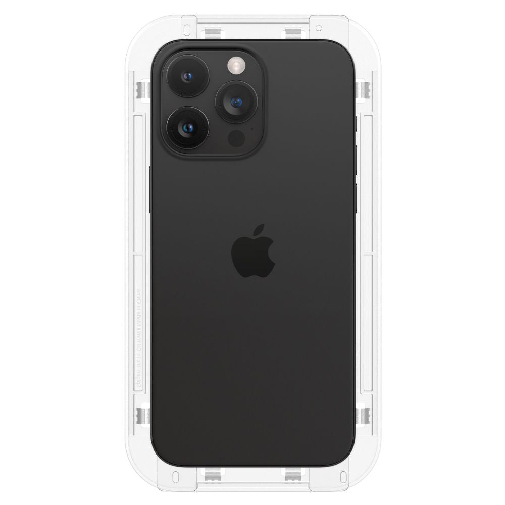 Folie de protectie Spigen Glas.tR EZ-FIT (AGL06879) compatibil cu iPhone 15 Pro Max, Negru