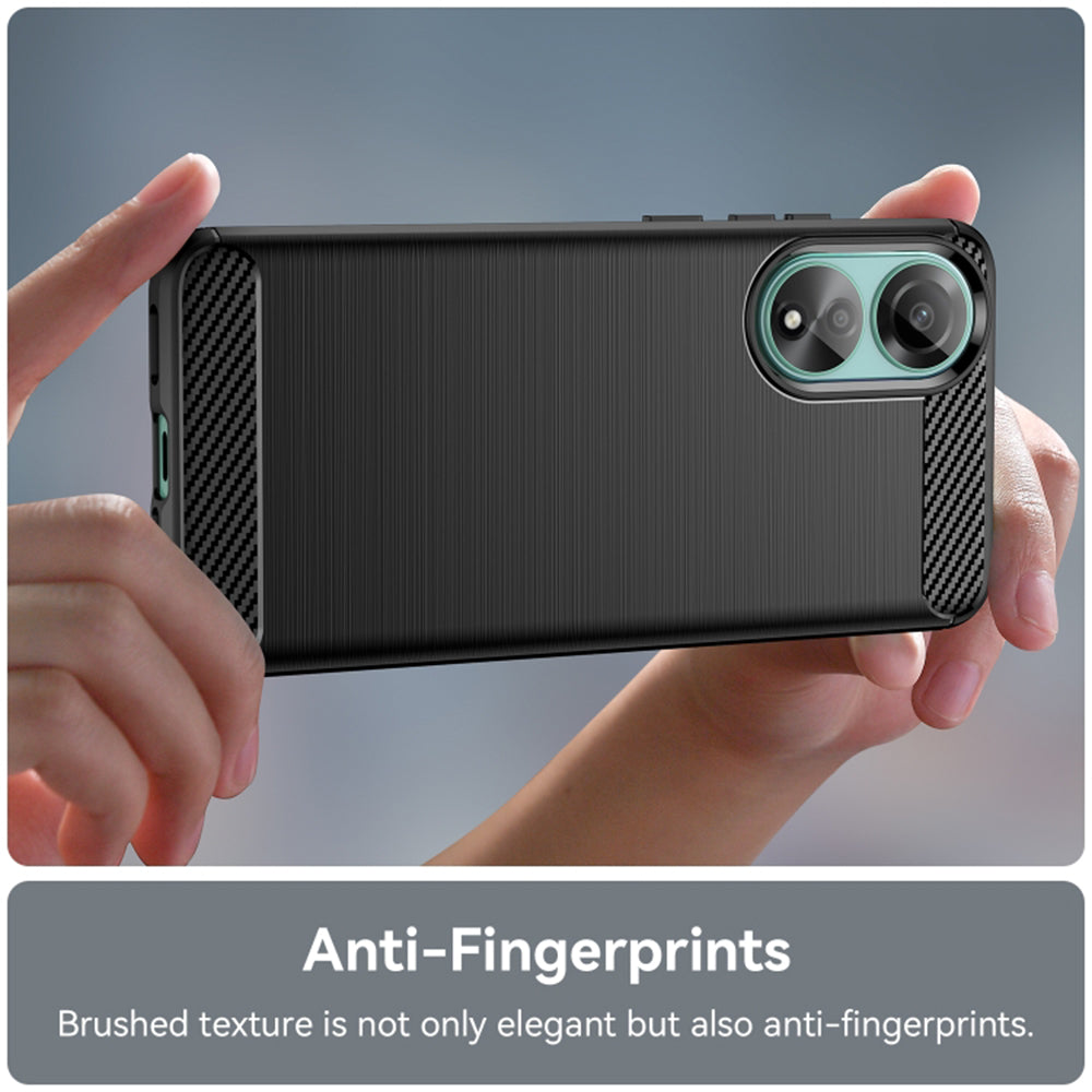 Husa de protectie Techsuit Carbon Silicone compatibil cu Oppo A78 4G, Negru