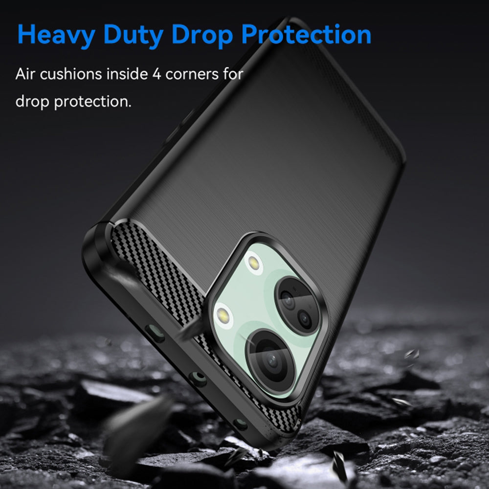 Husa de protectie Techsuit Carbon Silicone compatibil cu OnePlus Nord 3, Negru