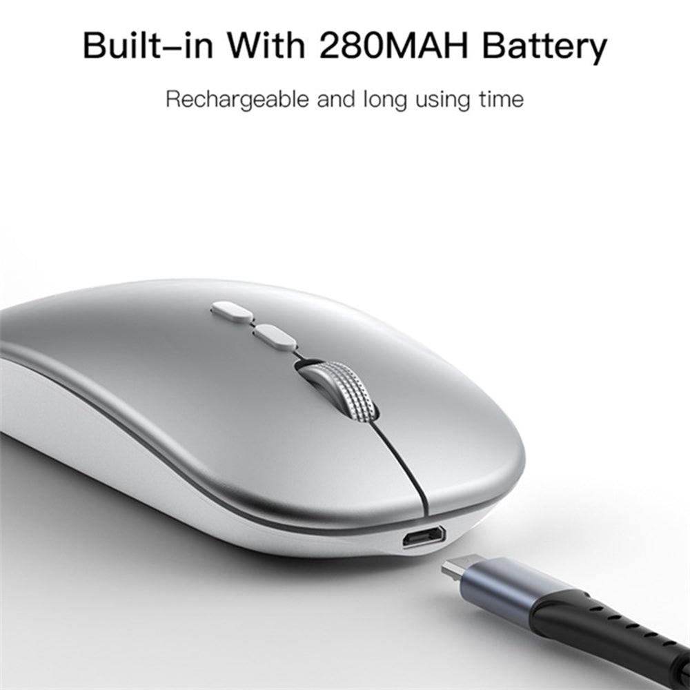 Mouse Yesido (KB15), 800/1200/1600DPI, 2.4G, Argintiu