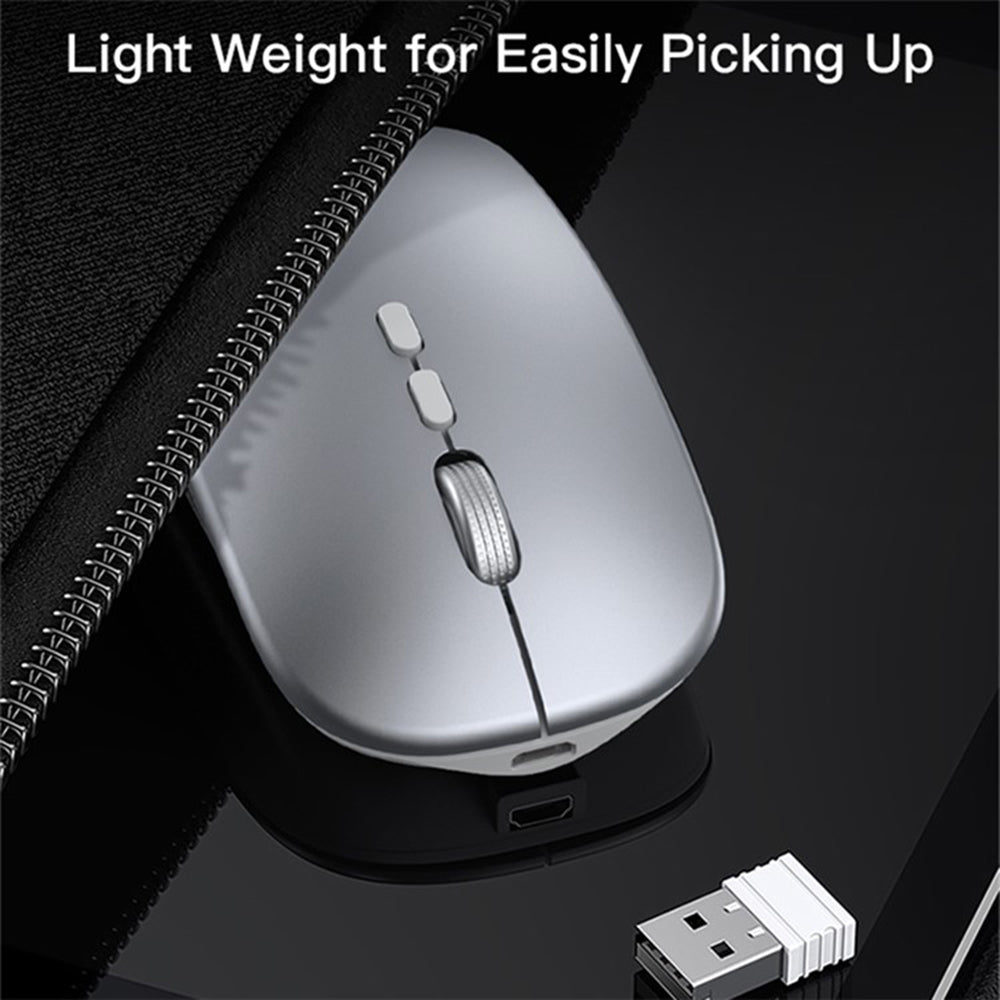 Mouse Yesido (KB15), 800/1200/1600DPI, 2.4G, Argintiu