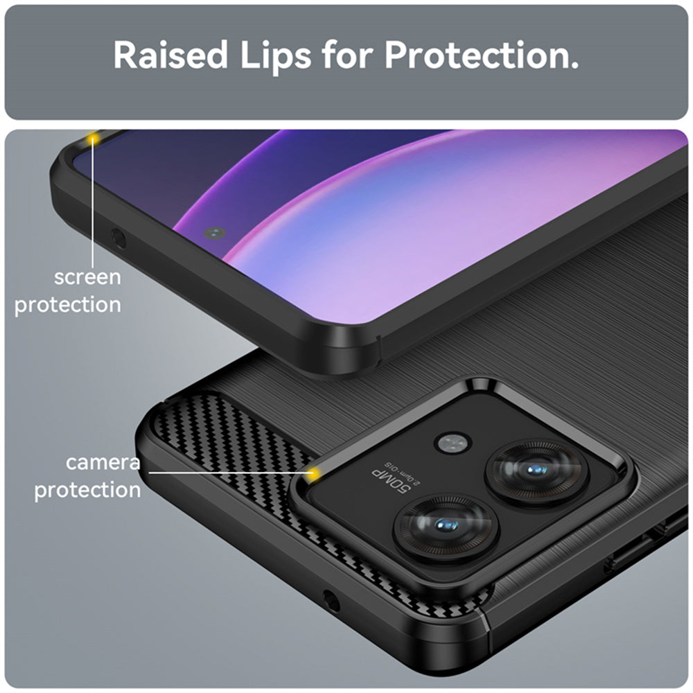 Husa de protectie Techsuit Carbon Silicone compatibil cu Motorola Edge 40 Neo, Negru