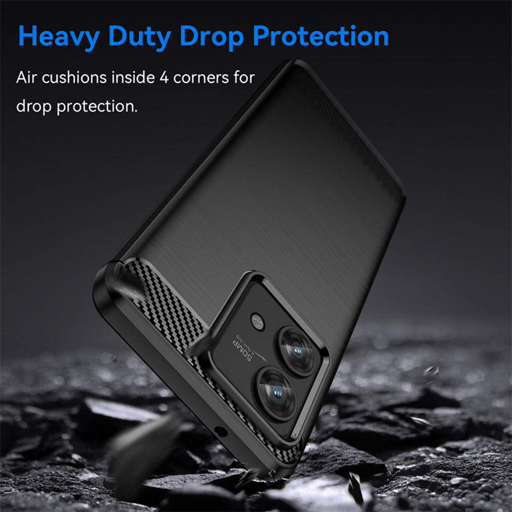 Husa de protectie Techsuit Carbon Silicone compatibil cu Motorola Edge 40 Neo, Negru