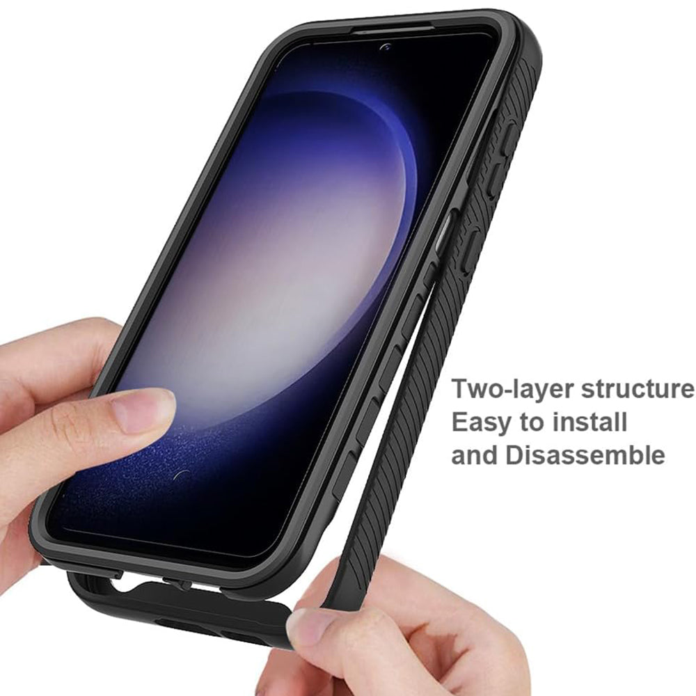 Folie de protectie Techsuit Defense360 Pro + compatibil cu Samsung Galaxy S23 FE, Negru