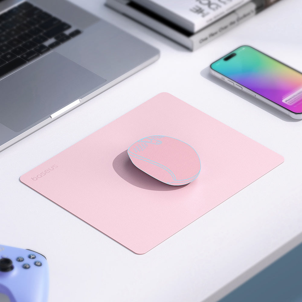 Tastatura/Mouse Baseus Mouse Pad (B01055504411-00), for Office, Gaming, Home, from PU Leather, Roz Pastel