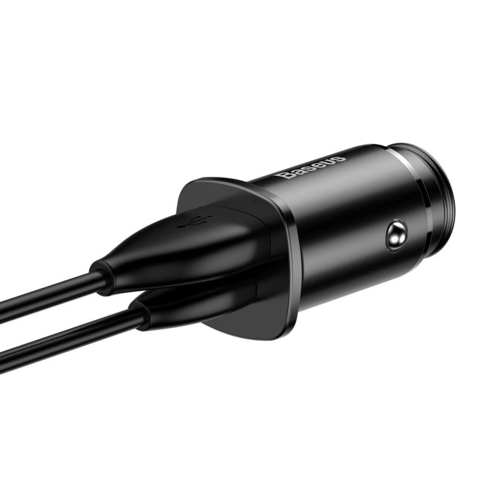 Incarcator Baseus Car Square (CCALL-AS01), USB Type-C, Quick Charge, 5A, Negru