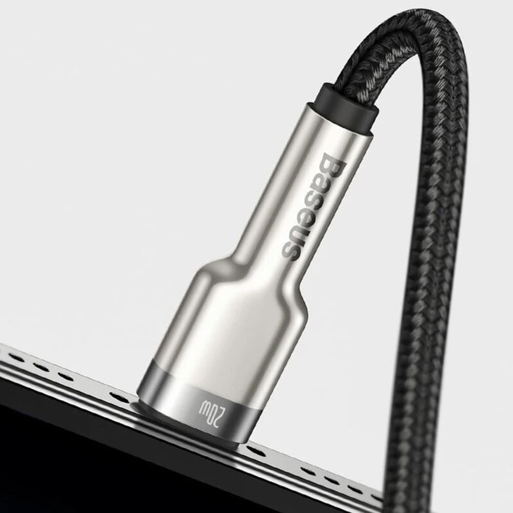 Cablu Baseus Cafule Series Metal (CALJK-A01), USB to Lightning, 2.4A, 480Mbps, 1m, Negru
