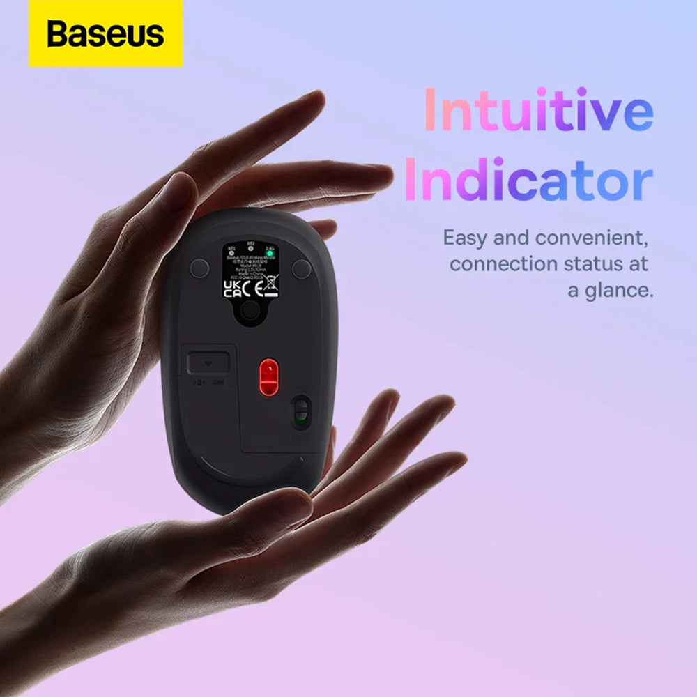 Mouse Baseus F01B (B01055503513-00), Bluetooth 5.0, 2.4G, 1600 DPI, Mov