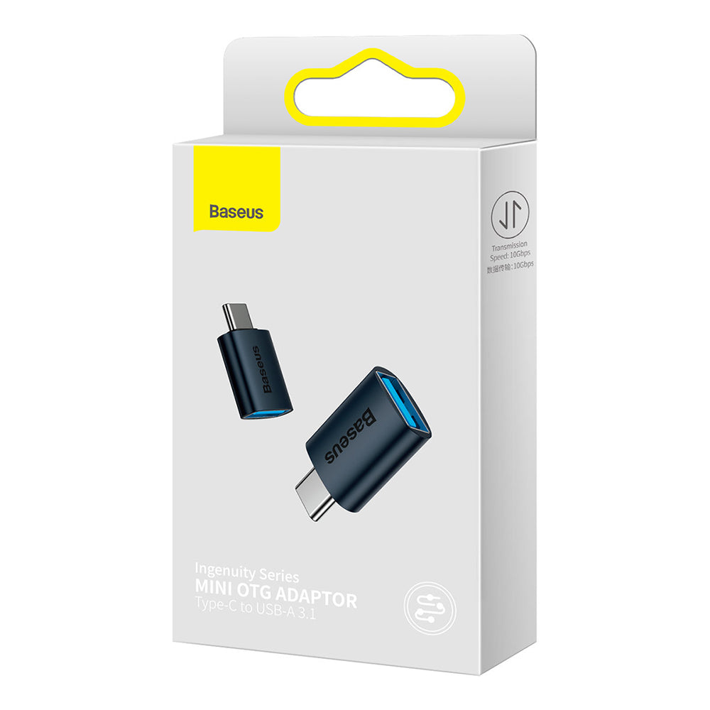 Adaptor Baseus OTG Type-C to USB 3.2 (ZJJQ000003), 10 Gbps, Albastru