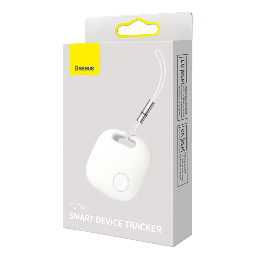 Gadget Baseus Smart Device Tracker T2 Pro (FMTP000002), Bluetooth V5.0, 80-100dB, Anti-Loss Device, Android/iOS, Alb