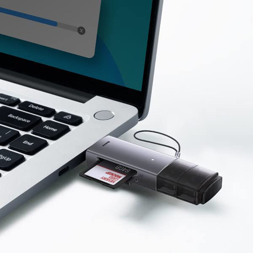 Cititor de carduri USB, Type-C 3.0 la MicroSD, SD - Baseus Lite Series (WKQX060113) - Gray