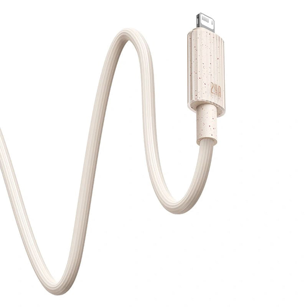 Cablu Baseus Habitat Series (P10360200631-01), USB to Lightning, 480Mbps, 2.4A, 2m, Natural Green