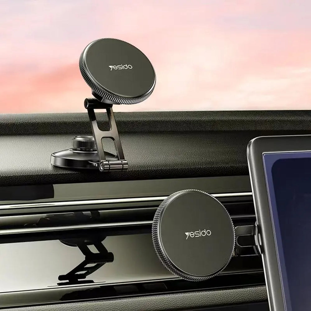 Suport Yesido (C199), Magnetic Grip, Adjustable, for Dashboard and Display, Gri