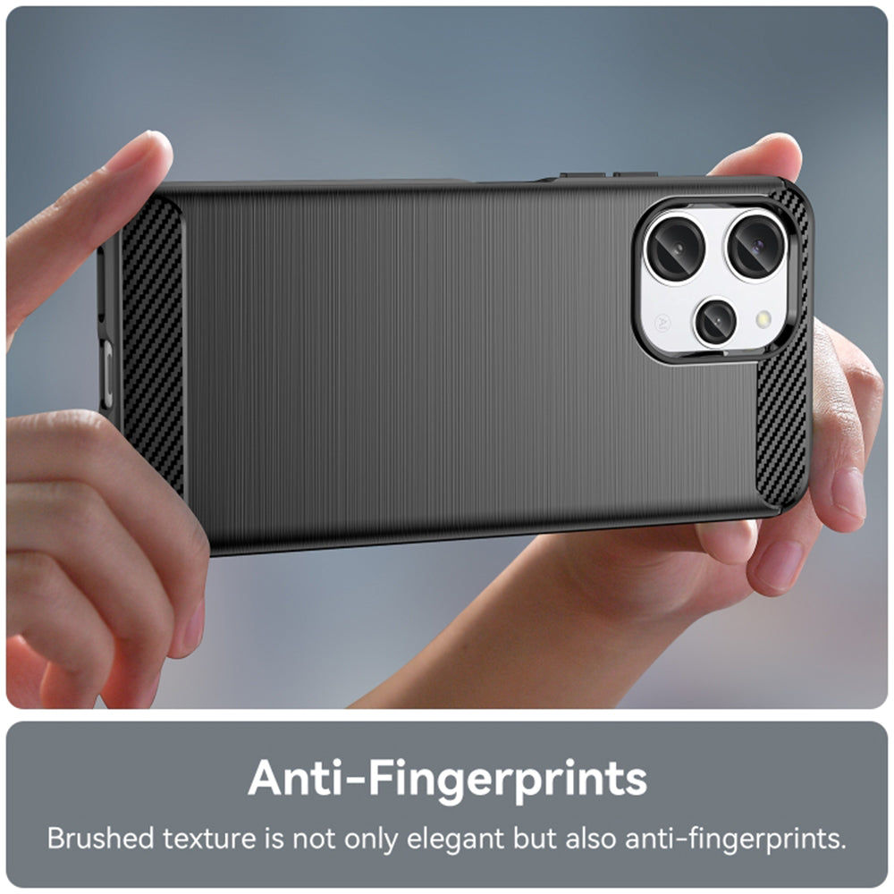 Husa de protectie Techsuit Carbon Silicone compatibil cu Xiaomi Redmi 12 4G / 12 5G, Negru