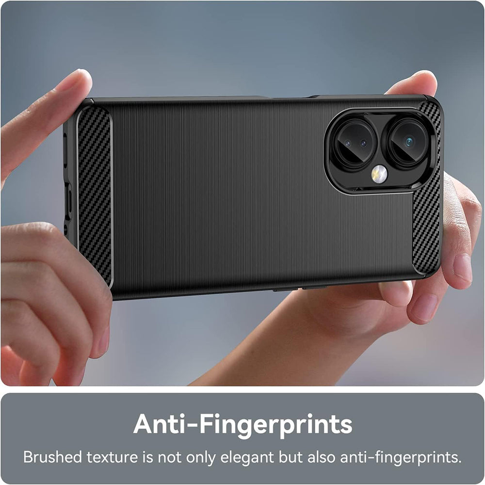 Husa de protectie Techsuit Carbon Silicone compatibil cu OnePlus Nord CE 3 Lite, Negru