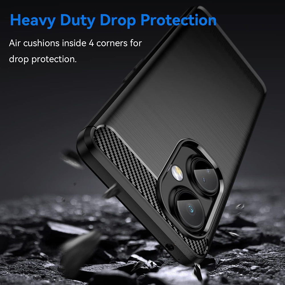 Husa de protectie Techsuit Carbon Silicone compatibil cu OnePlus Nord CE 3 Lite, Negru