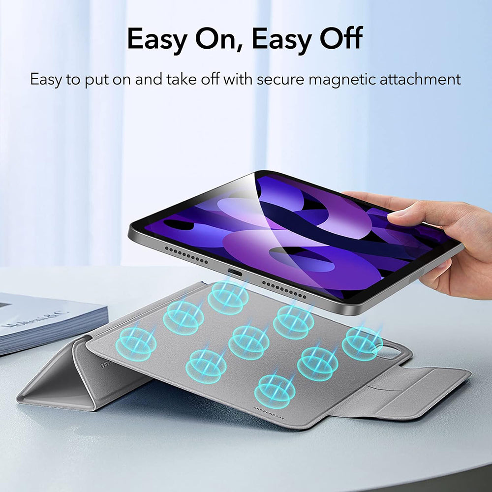 Husa de protectie tableta ESR Rebound Magnetic compatibil cu iPad Pro 11 2018 / Air 4 / 5 / 11 (2020/2022/2024), Gri
