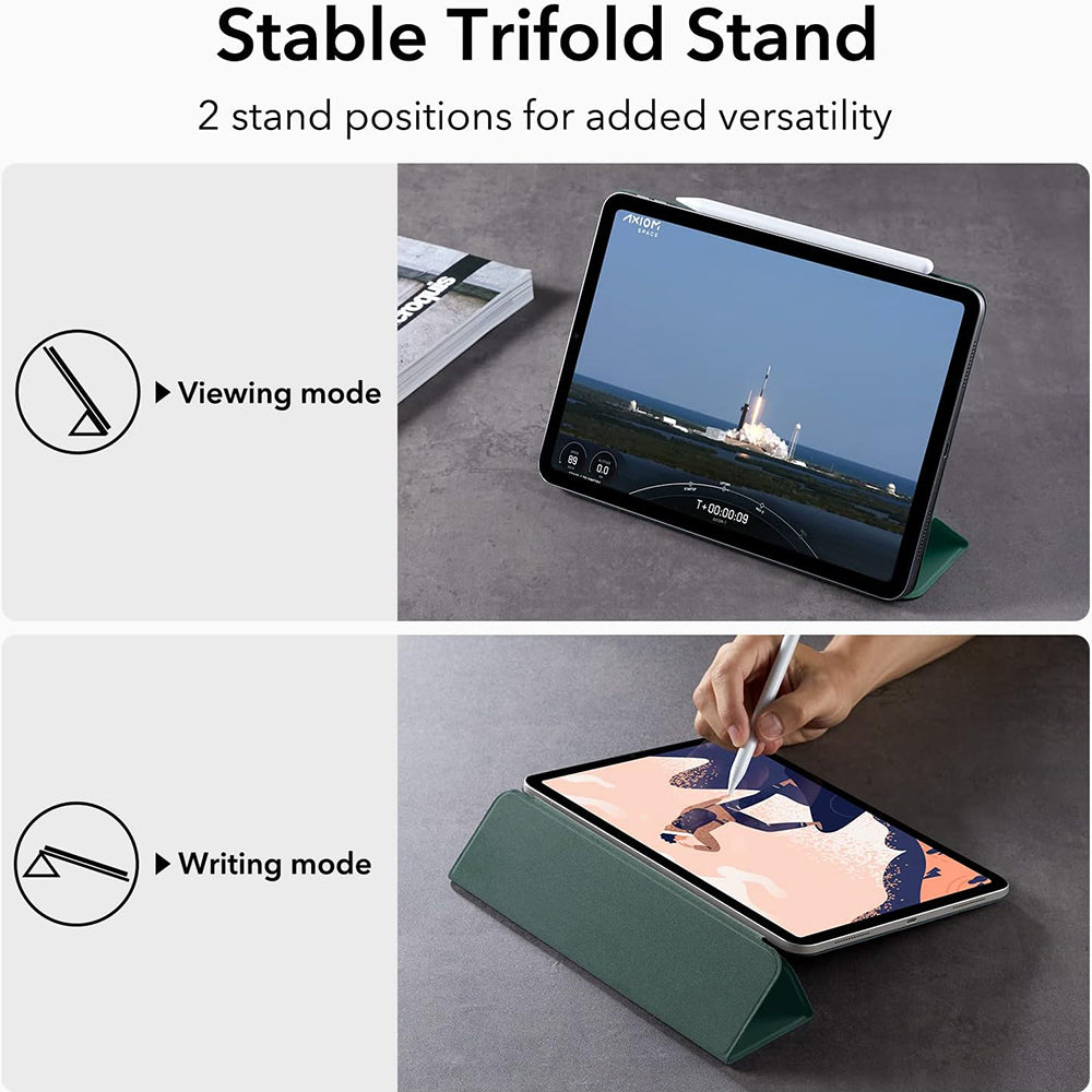 Husa de protectie tableta ESR Rebound Magnetic compatibil cu iPad Pro 11 2018 / Air 4 / 5 / 11 (2020/2022/2024), Verde Padure