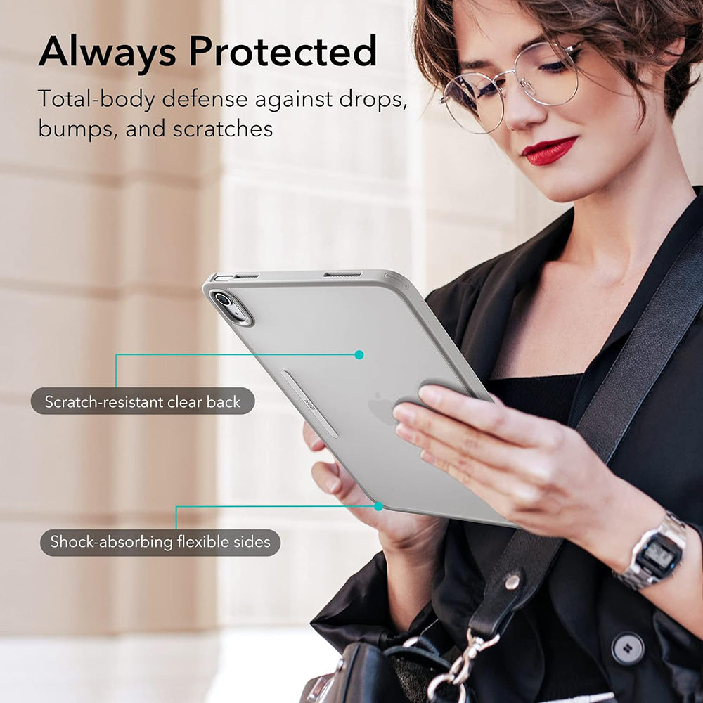 Husa de protectie tableta ESR Ascend Hybrid compatibil cu iPad 10 (2022) 10.9 / 11 (2025), Gri