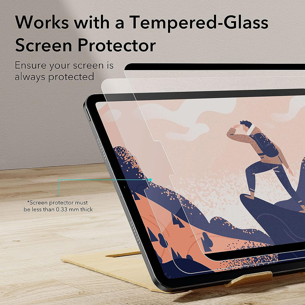 Husa de protectie tableta ESR Paper-Feel Magnetic compatibil cu iPad Air 11 (2024) / Air 11 (2025) / Air 11 (2026), Transparent