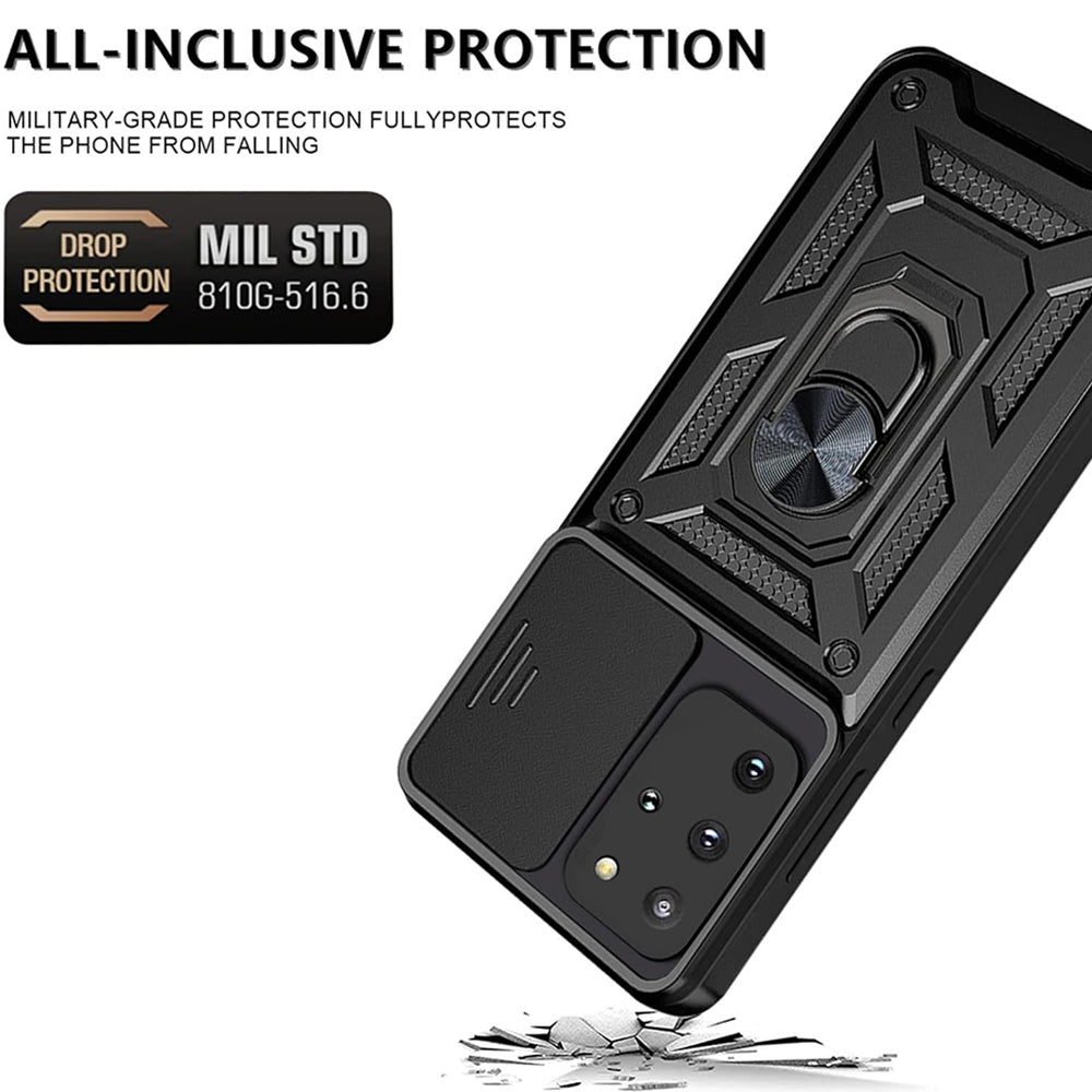 Fekete Techsuit CamShield Series tok Samsung Galaxy S20 Plus 4G / S20 Plus 5G készülékhez
