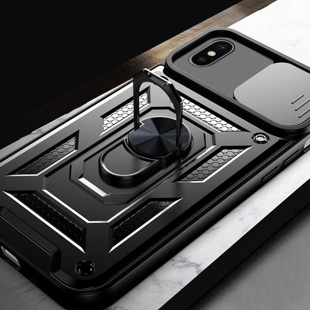 Husa de protectie Techsuit CamShield Series compatibil cu iPhone X / iPhone XS, Negru