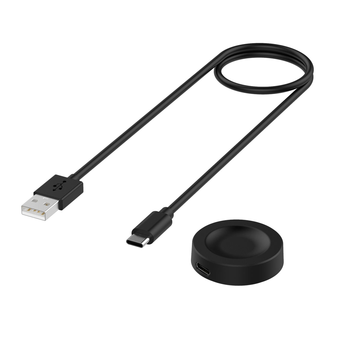 Incarcator Techsuit SmartWatch Wireless Charging Cable (THC2), for Huawei Watch 4/4 Pro/GT4/Honor 4 Pro, 10W with Desk Holder, Negru
