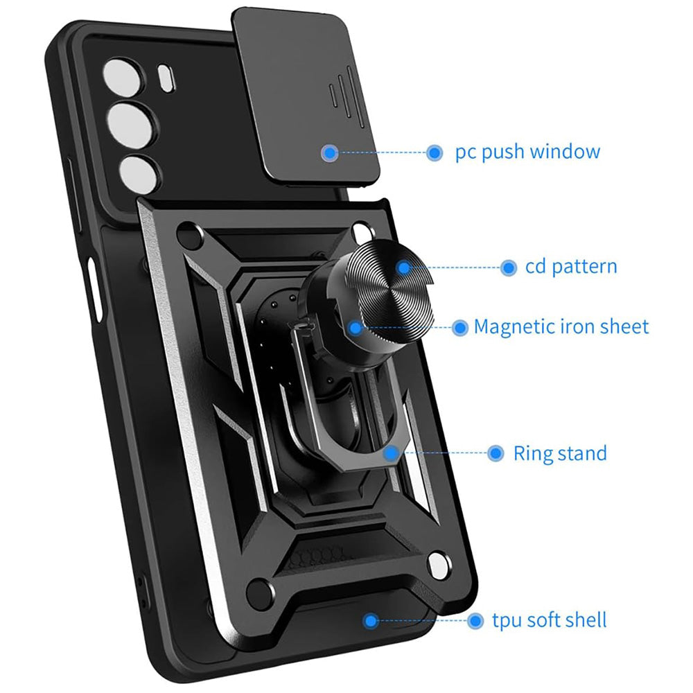 Husă Techsuit CamShield Series neagră pentru Motorola Edge 30