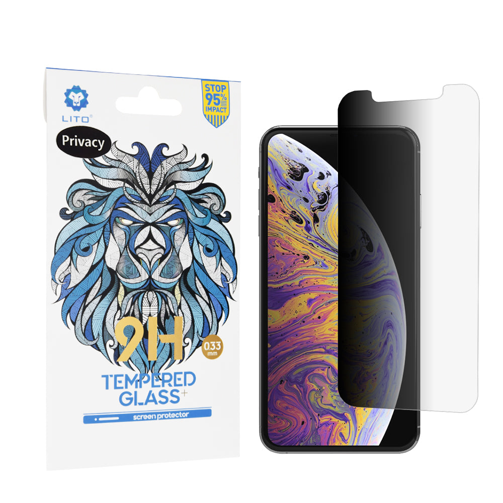 Folie de protectie Lito 2.5D Classic Glass compatibil cu iPhone XS Max / iPhone 11 Pro Max, Privacy