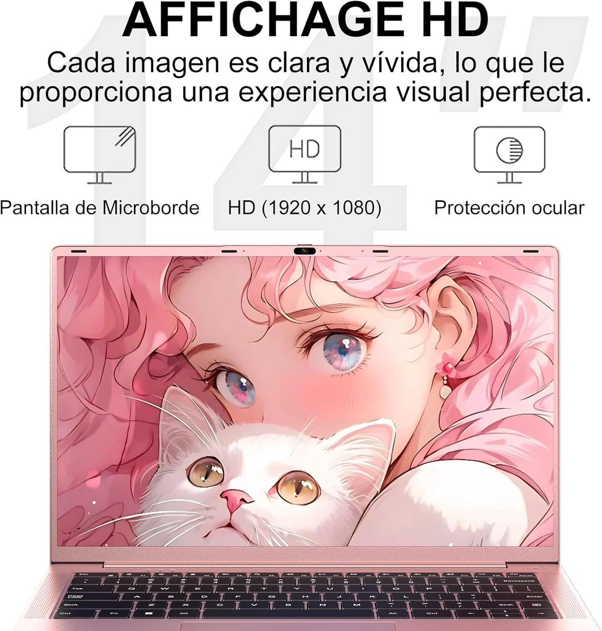 Ruzava Laptop, 8GB RAM 256GB SSD Support 1TB Expand, Celeron N5095 (up to 2.9Ghz) Win 11 5G WiFi Metal Enclosure Webcam Cover, Wireless Mouse, Keyboard Film-Gold