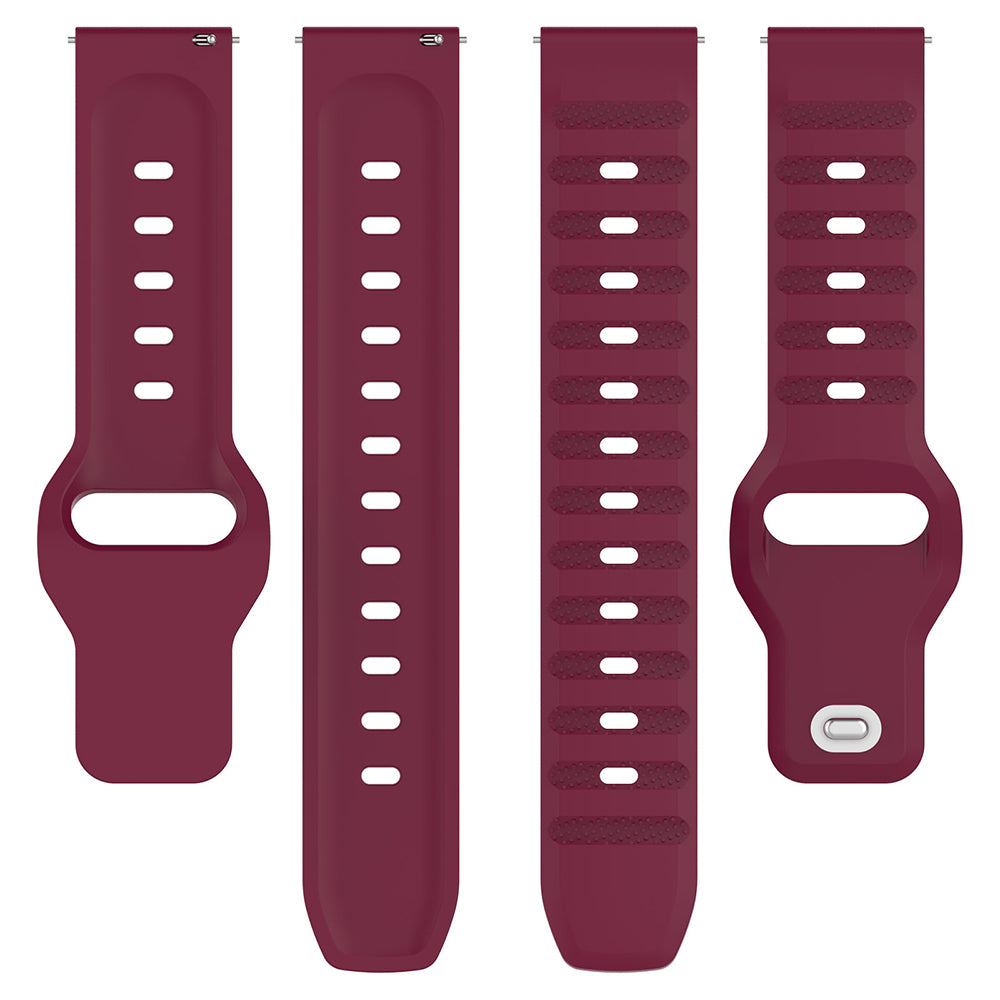Curea smartwatch Techsuit Watchband 20mm (W050) compatibil cu Samsung Galaxy Watch 4/5/Active 2, Huawei Watch GT 3 (42mm)/GT 3 Pro (43mm), Bordo