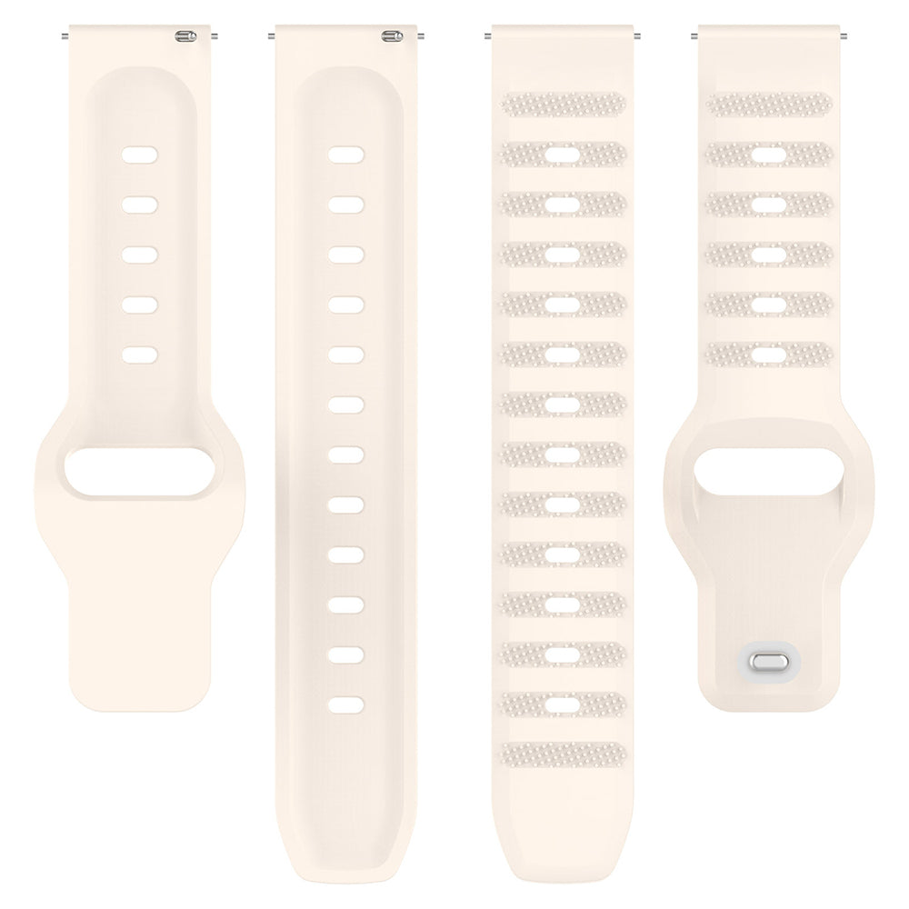 Curea smartwatch Techsuit Watchband 20mm (W050) compatibil cu Samsung Galaxy Watch 4/5/Active 2, Huawei Watch GT 3 (42mm)/GT 3 Pro (43mm), Bej