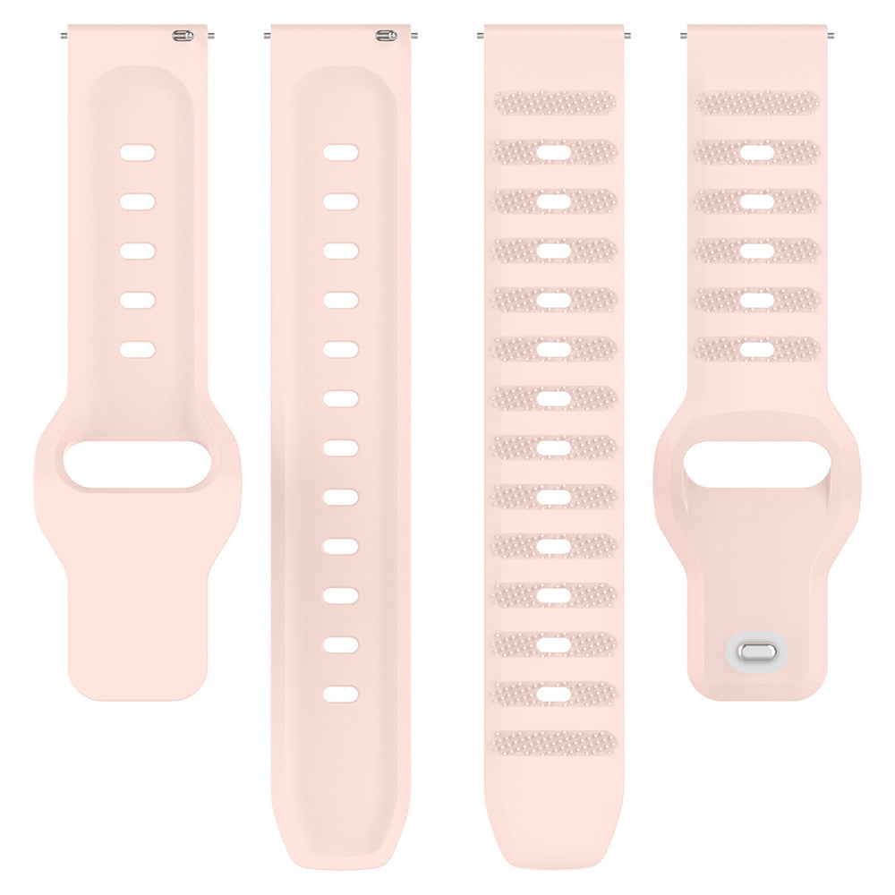 Curea smartwatch Techsuit Watchband 20mm (W050) compatibil cu Samsung Galaxy Watch 4/5/Active 2, Huawei Watch GT 3 (42mm)/GT 3 Pro (43mm), Roz